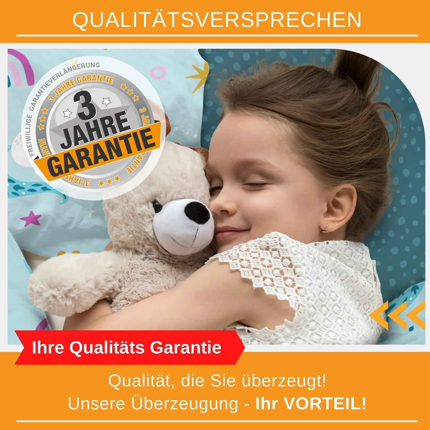 Детское постельное белье Aminata kids Unicorn 135 x 200 см фланель хлопок бензиновый с радугой, фото №3