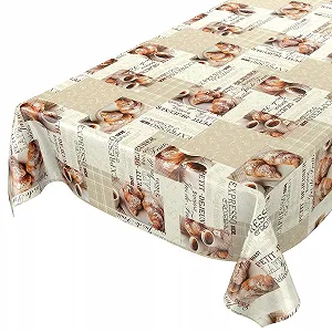 Скатертина-клейонка ANRO Coffee Espresso PVC Wax Tablecloth - Фото 1