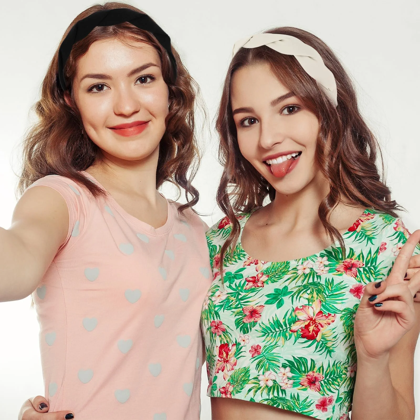 Обруч на голову Sibba, 2 шт., для довгого та густого волосся, плетена, нековзна, фото №6