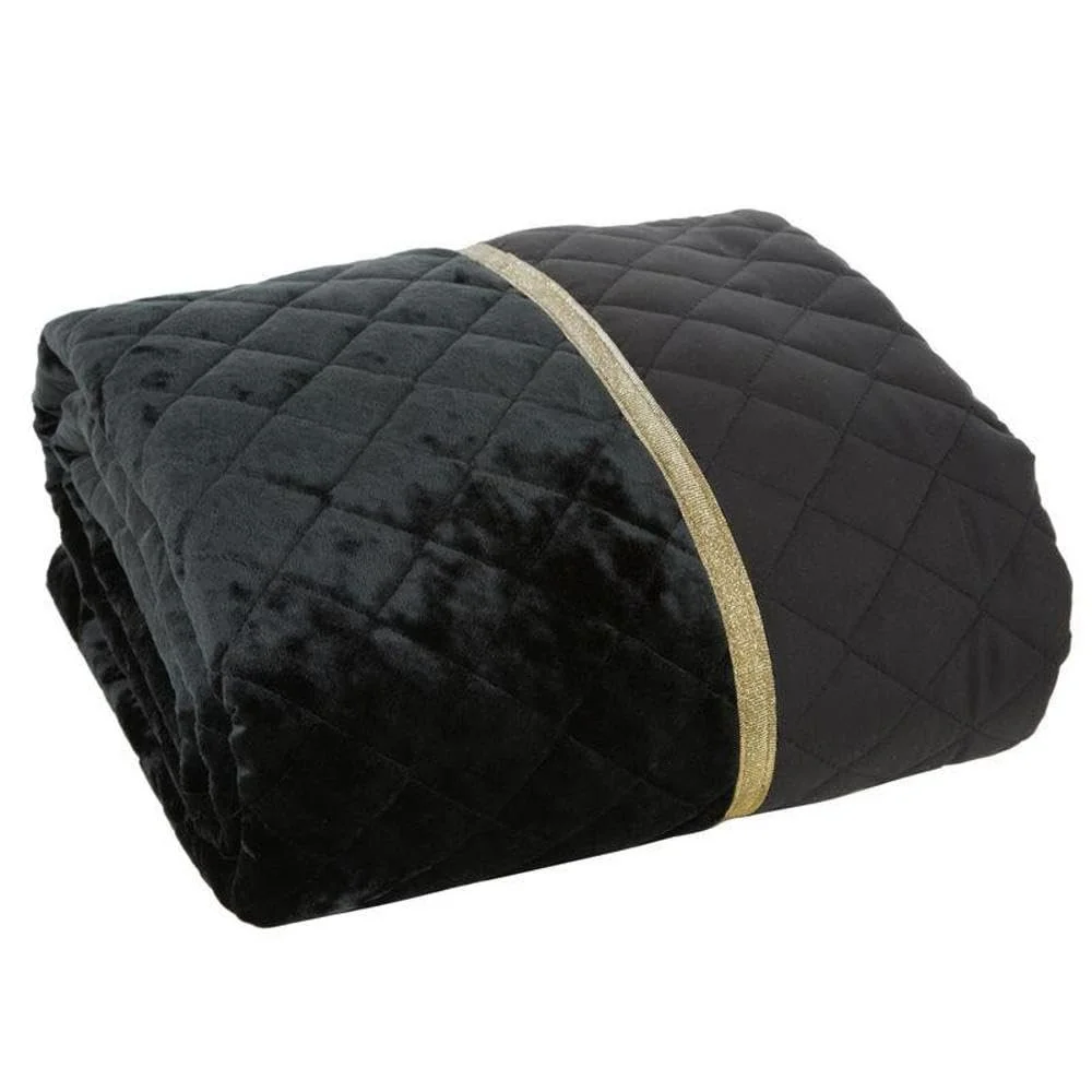 Покрывало Eurofirany Бархат Кристин Черный, 220 см x, фото №2