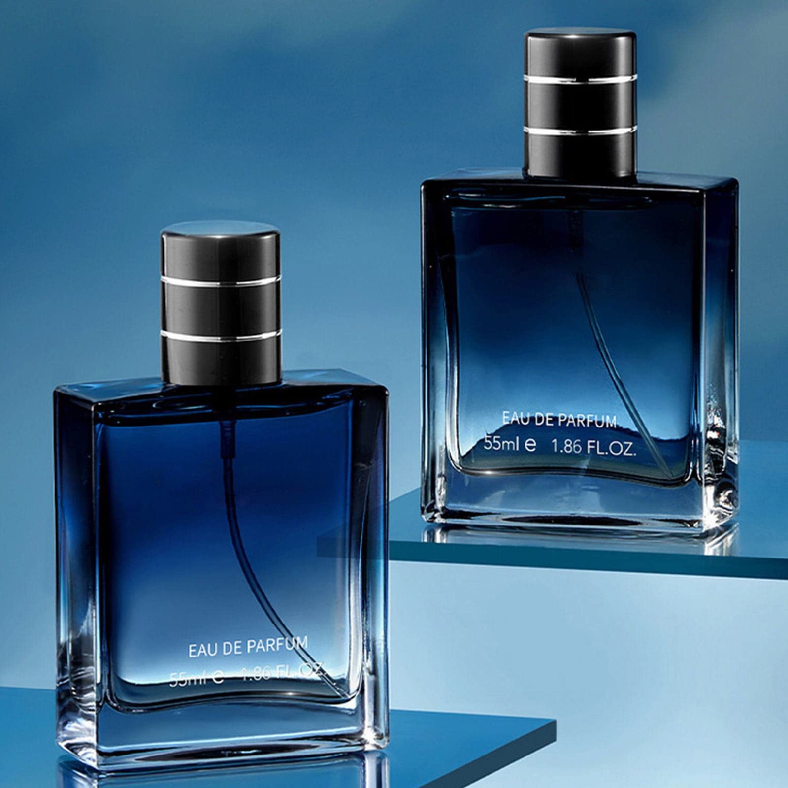 Парфюмированная вода Eau de Cologne Мужская парфюмерия Gentleman 55 мл (Синий), фото №3
