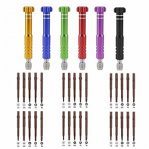 Набір викруток Mini 5-в-1 для ремонту окулярів смартфонів електроніки комп'ютерів годинників окулярів 6 комплектів - Фото 1