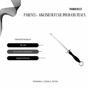 Точилка для кухонных ножей PARENCE Эргономичная ручка с крючком 18 см - Фото 1