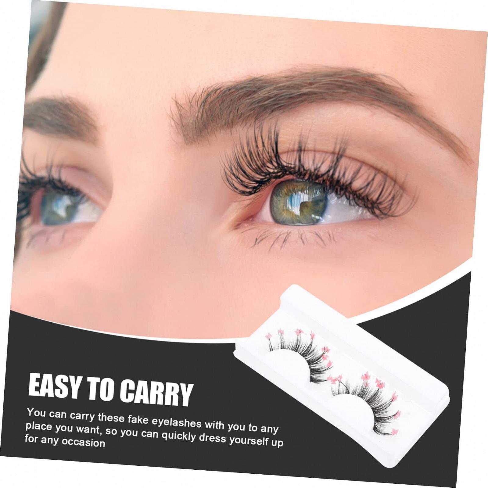 Ресницы накладные Miss Cosmetics из химического волокна с блестками, 1 пара, фото №6