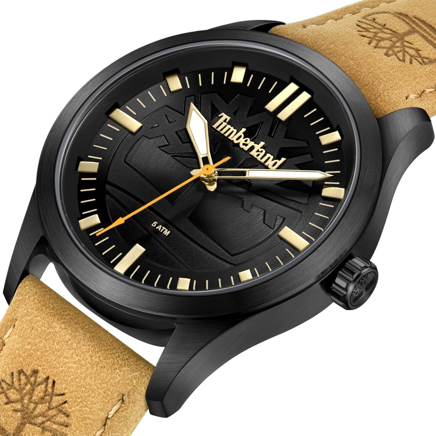 Годинник Timberland RAMBUSH TDWGA0029601 Чоловічий Бежевий Шкіряний ремінець 5 Бар Водостійкість Діаметр корпуса: 42 мм Чорний Ремінець, фото №3