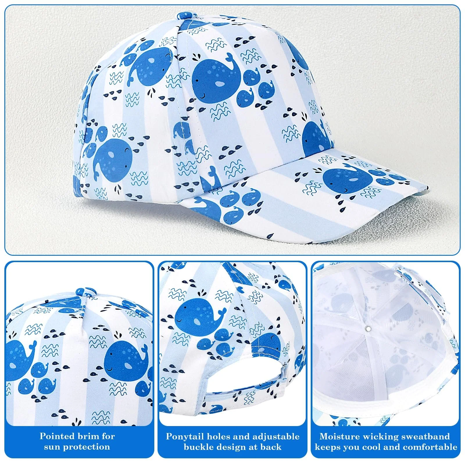 Бейсболка Culinavog дитяча літня регульована для хлопчиків та дівчаток, фото №5