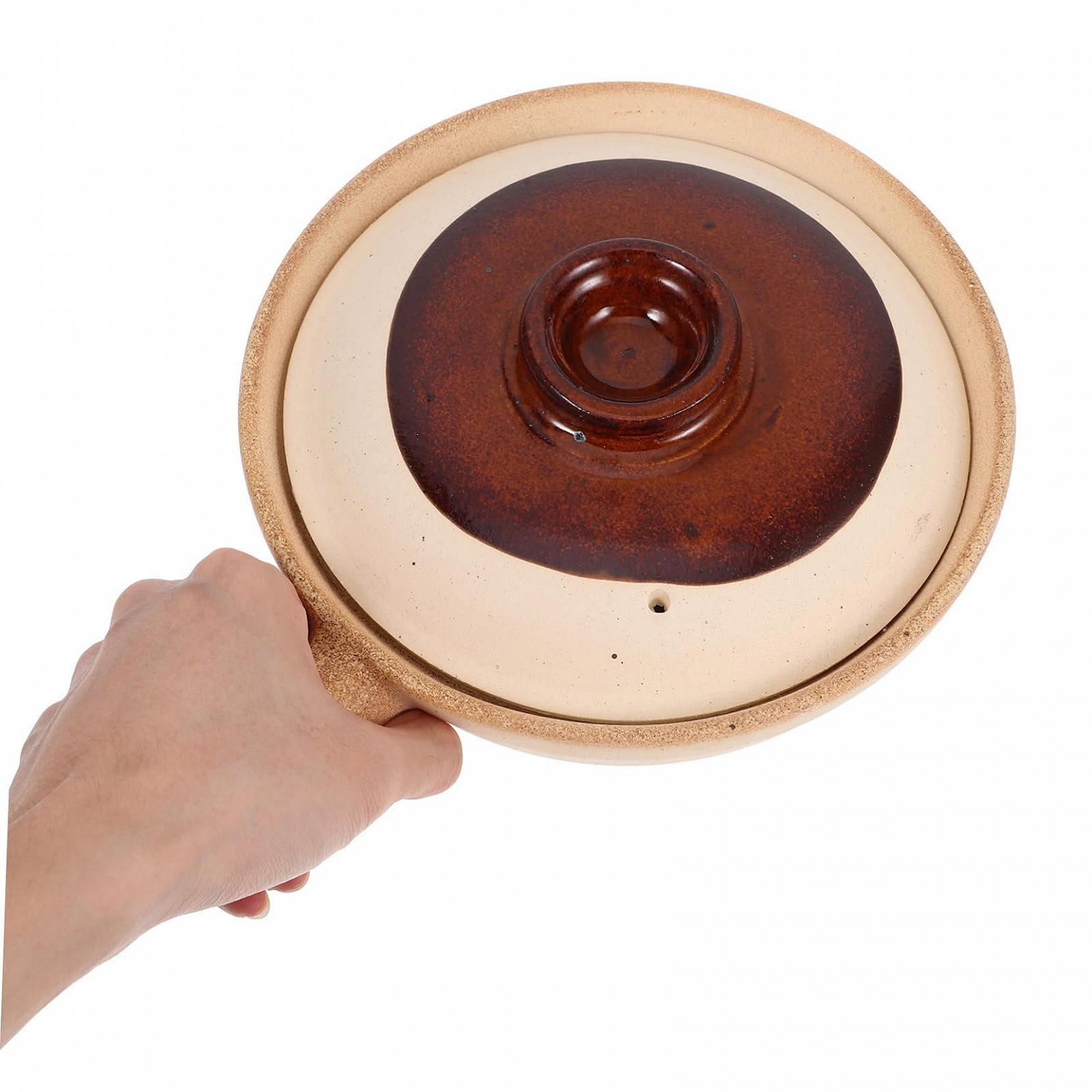 Керамическая кастрюля-казан с крышкой традиционная глиняная для риса, фото №9