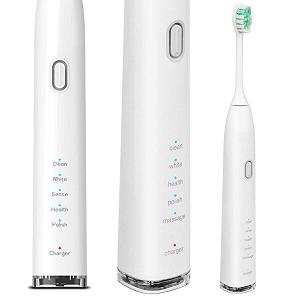 Електрична звукова зубна щітка Maclean PR-740W 5 режимів IPX7 USB Біла synthetic.ua - Фото 1