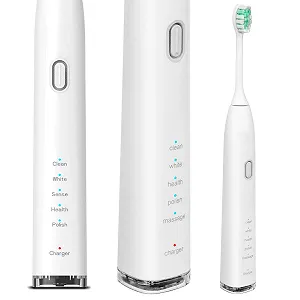 Електрична звукова зубна щітка Maclean PR-740W 5 режимів IPX7 USB Біла synthetic.ua - Фото 1