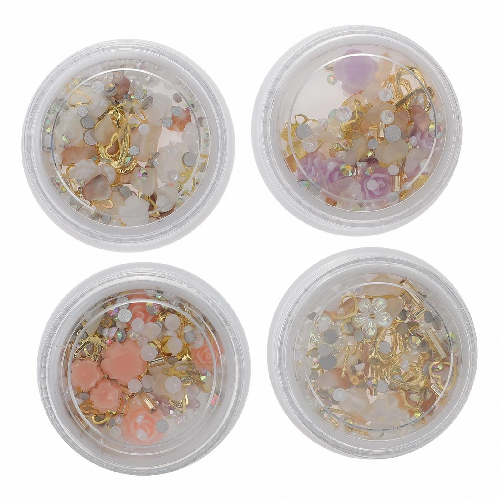 Прикраси для нігтів 3D 4 коробки, набір для манікюру, фото №1