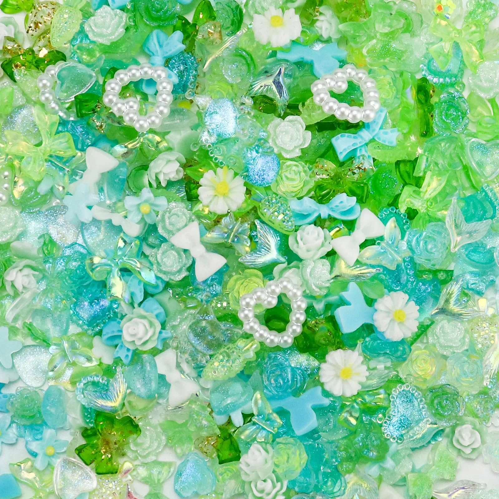 3D Подвески для ногтей Цветы банты Сердце Звезда Y2K 320 шт, фото №3