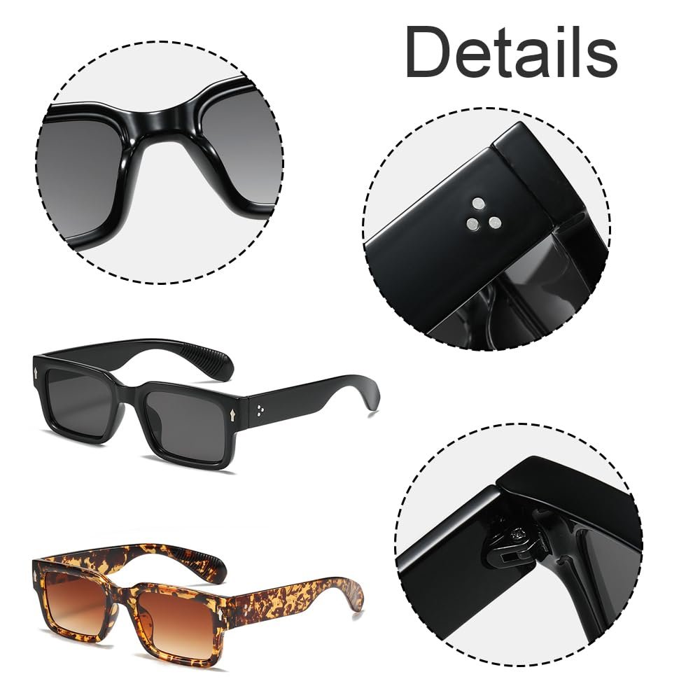 2 пари квадратних сонцезахисних окулярів, з плоским верхом, великі, фото №3