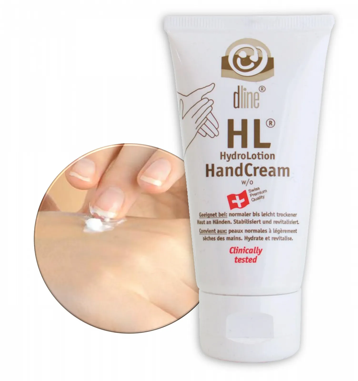 Крем для рук dline HL-Hand Cream для сухої шкіри рук 50 мл з алое вера, гліцерином, сечовиною, гіалуроновою кислотою, мигдалевою олією, фото №1