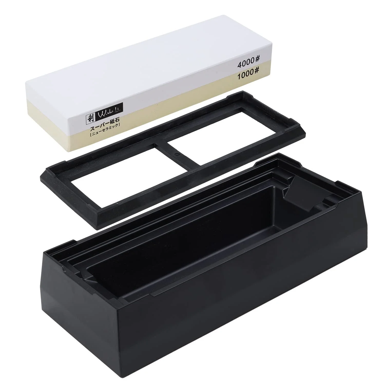 Точильний камінь Wakoli 1000/4000 корунд з аксесуарами в кейсі, фото №5