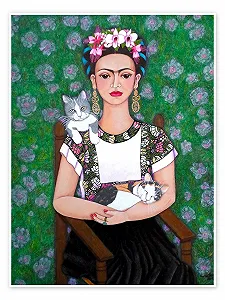 Постер Frida Kahlo Cat Lover Madalena Lobao-Tello 30 x 40 см - Фото 1