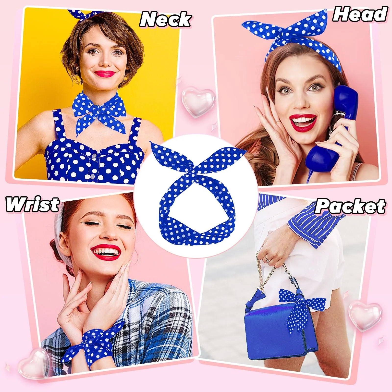 Пов'язка на голову в горошок Prasacco, фото №4