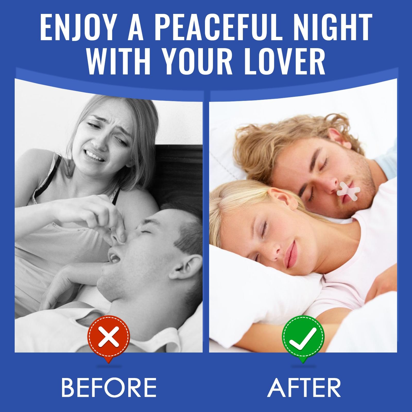 Полоски для рта для сна (120 шт. в упаковке), пластыри для рта против храпа., фото №5