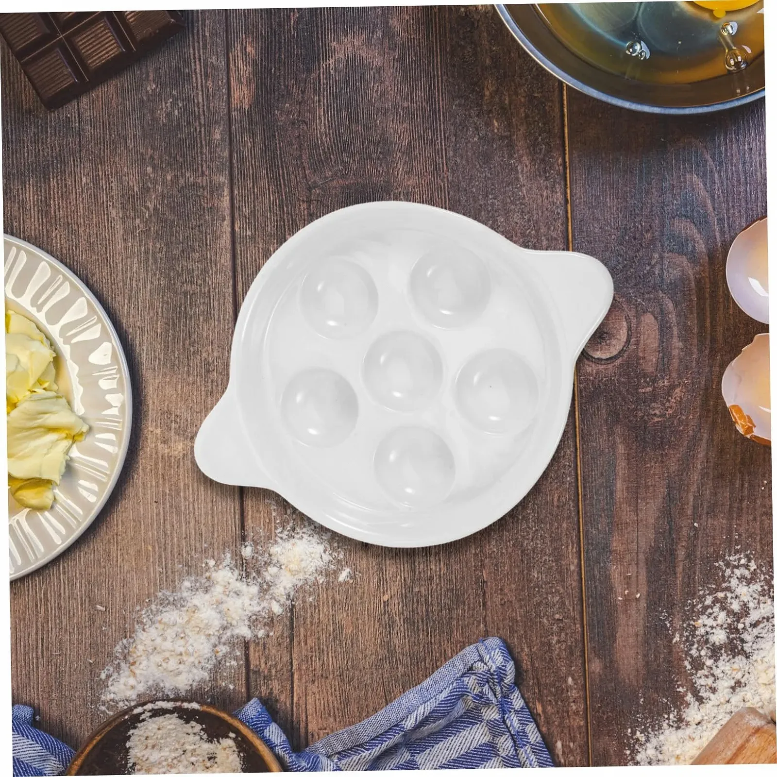 Набір форм для випікання Veemoon 2 шт керамічні для равликів та морепродуктів з ручками та отворами, фото №3