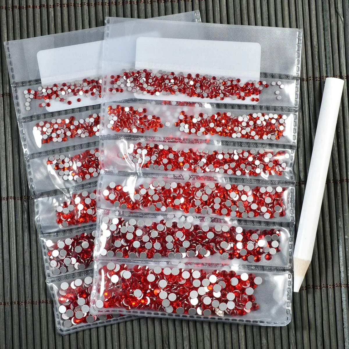 Стрази LPBeads Різні розміри Mix Size Flatback Скляні 3456 штук, фото №3
