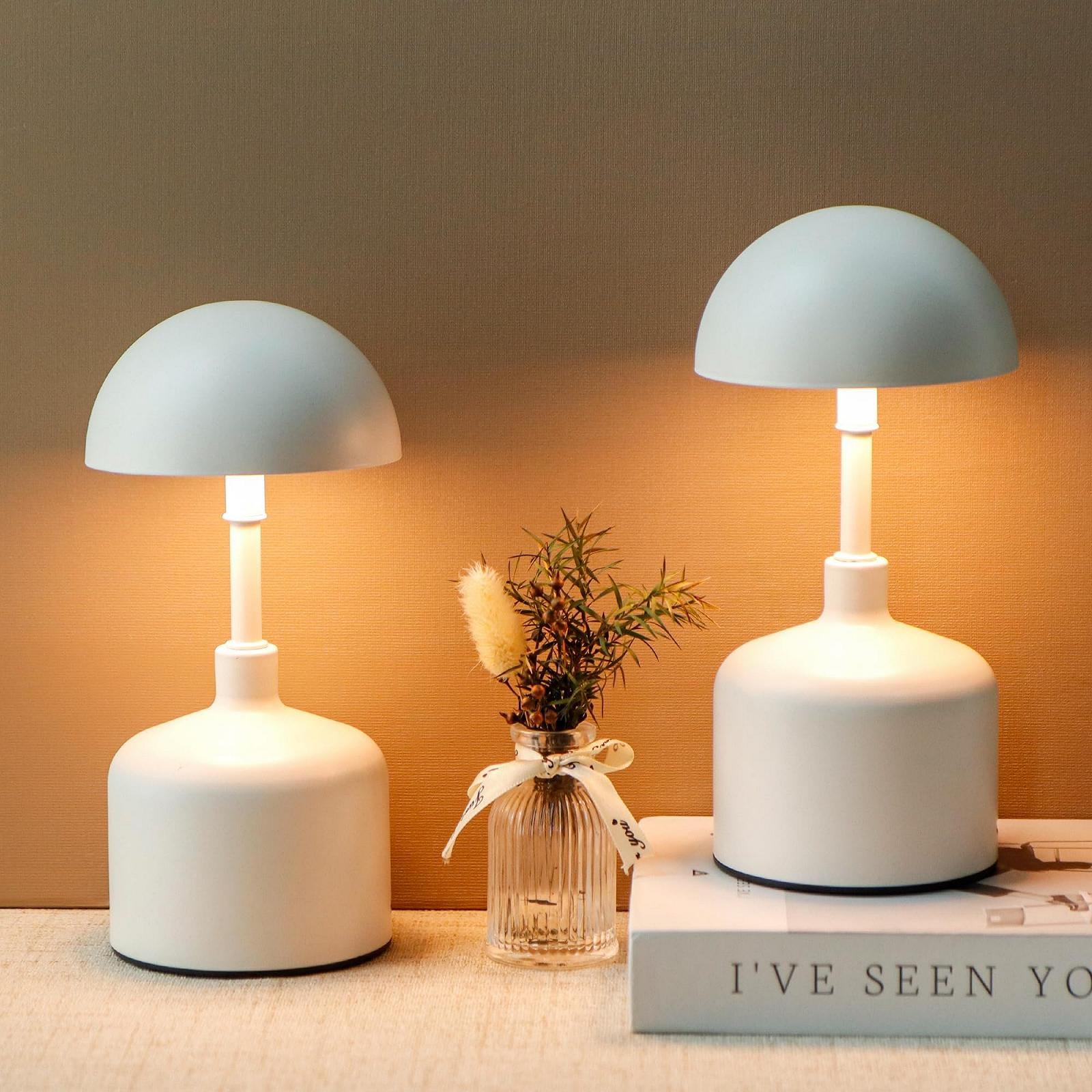 Настільні лампи JHY DESIGN Набір з 2 шт LED Акумуляторні Сенсорне керування 3 кольори Димовані 3 кольори, фото №5