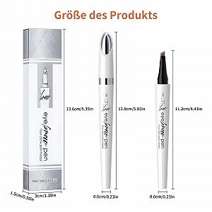 Олівець для брів 3D Microblading Contour Pen Водостійкий з 4-ма наконечниками Темна кава, C synthetic.ua - Фото 1