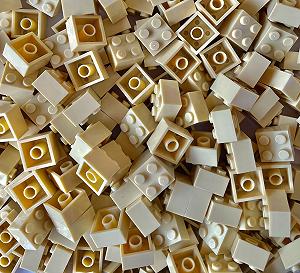 Блоки Penny Bricks Clamping 300 шт 2 x 2 Піщані кольори - Фото 1