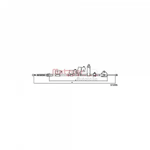 Трос стояночного гальма METZGER 17.1096 для TOYOTA, задній лівий - Фото 1