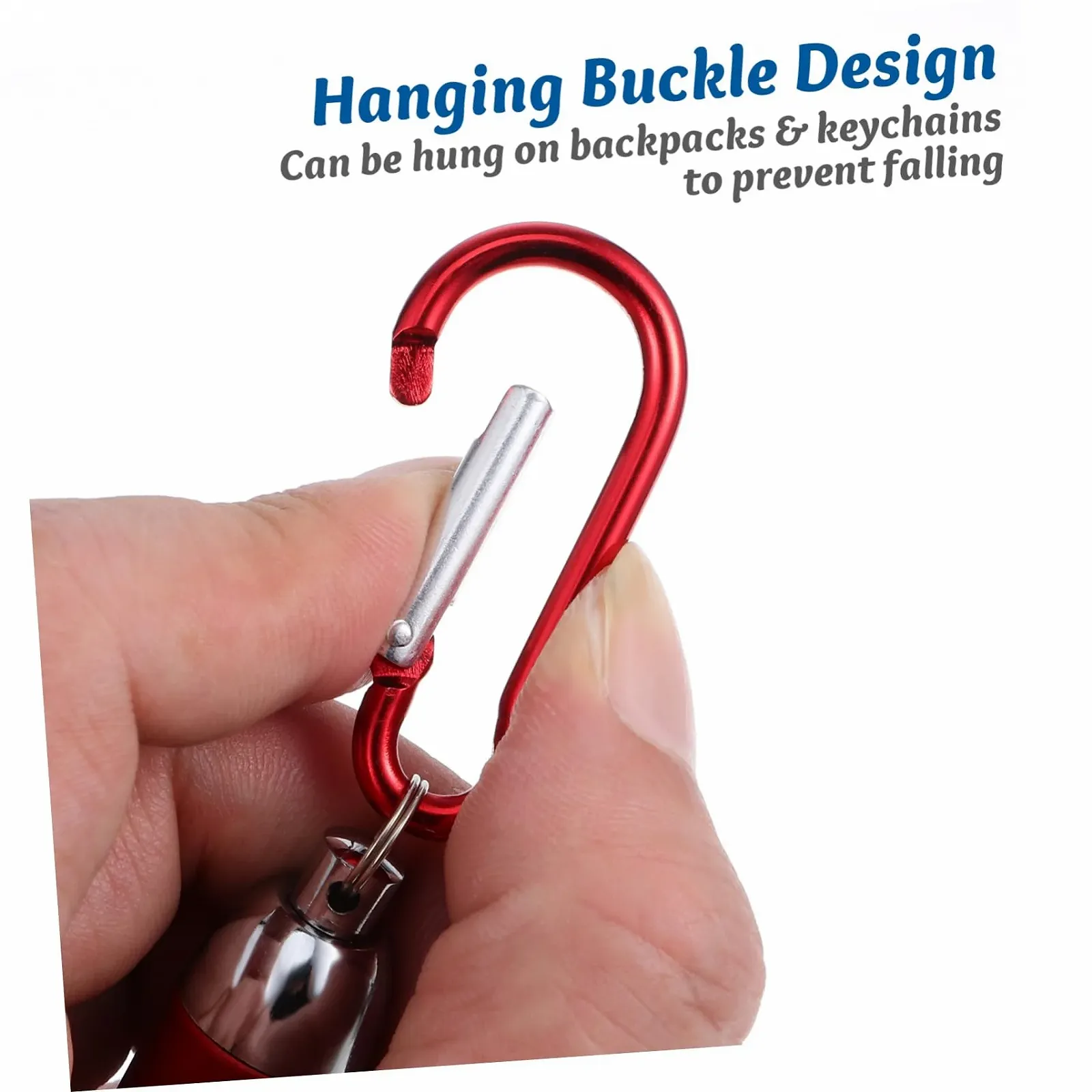 Фонарик OSALADI Маленький Led Kарабин Kлипса Алюминиевый сплав для кемпинга, освещения, портативный для рюкзака и брелока, фото №6