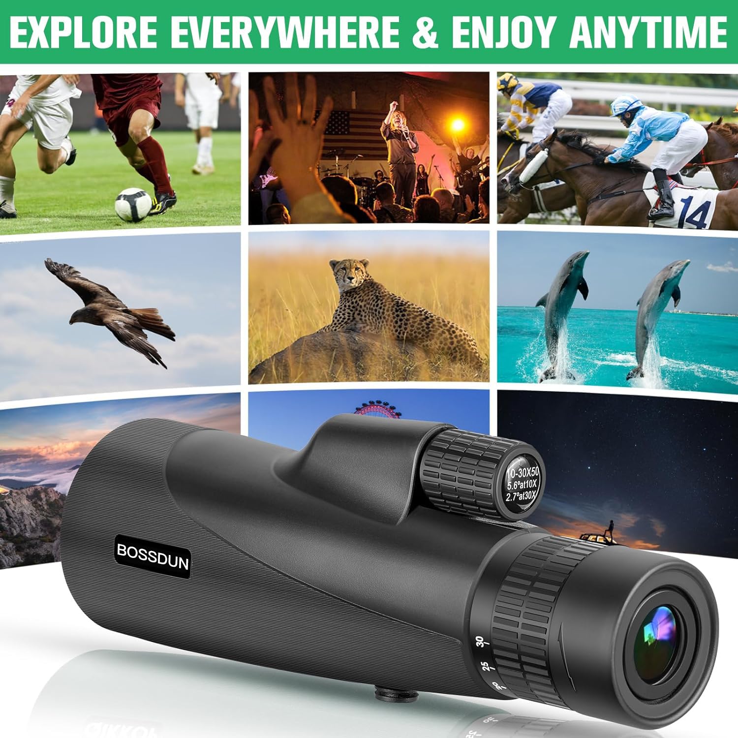 Монокуляр Zoom Monocular з триногою HD для смартфона для дорослих чорний, фото №7