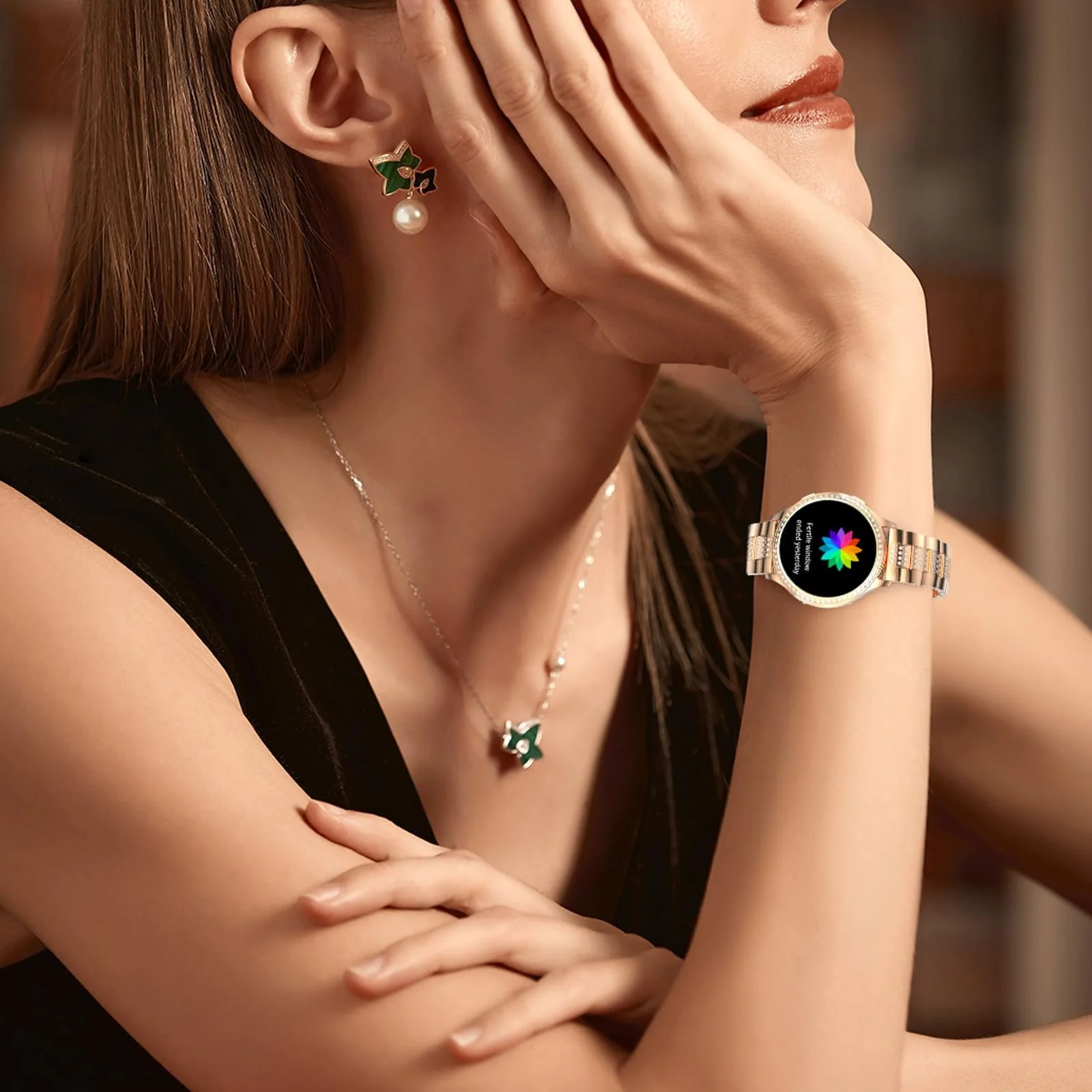 Смартчасы Rose Gold Бриллиант, фото №6