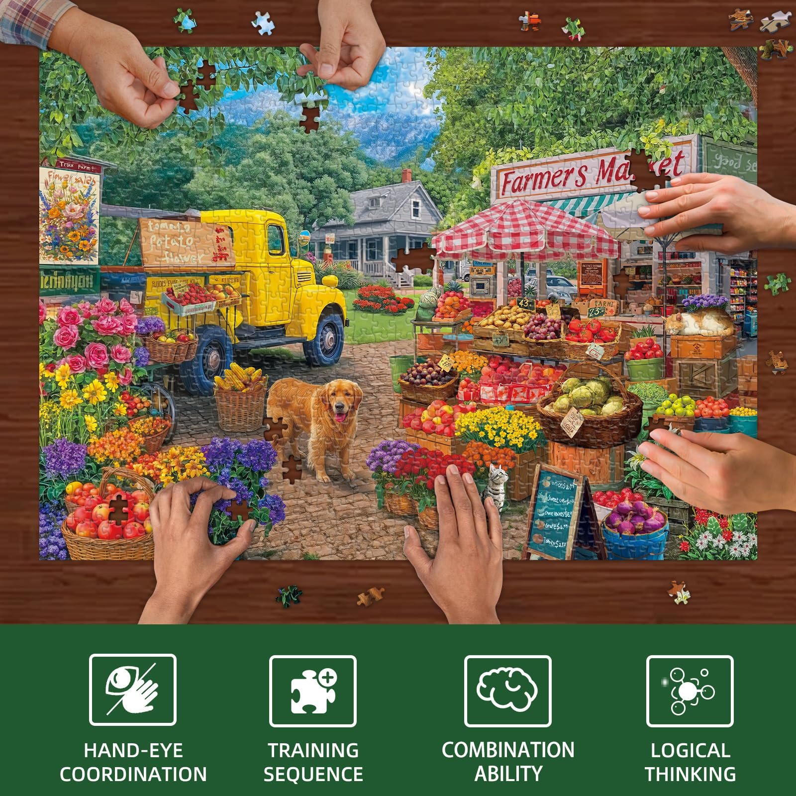 Пазл Sutinban Farmers Market 1000 деталей 70 x 50 см, фото №4 Пазл Sutinban Farmers Market 1000 деталей 70 x 50 см, фото №4