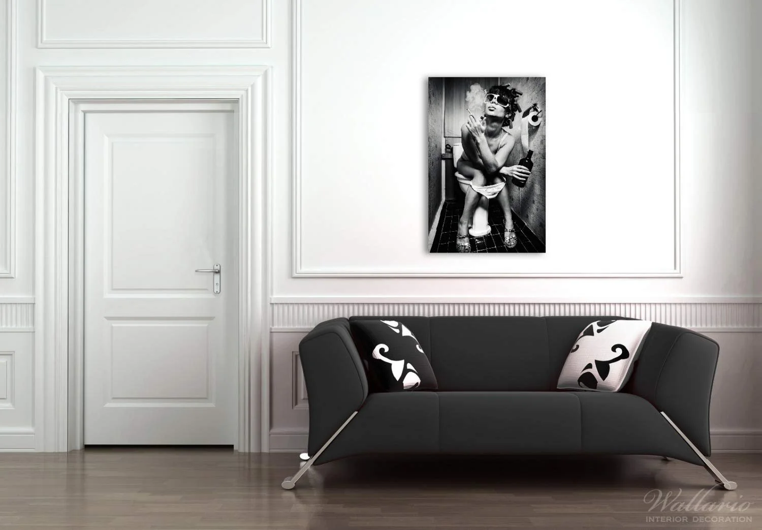 Картина на склі Wallario Сексуальна жінка в туалеті 60 x 90 см 4 мм ESG скло, фото №2 Картина на склі Wallario Сексуальна жінка в туалеті 60 x 90 см 4 мм ESG скло, фото №2