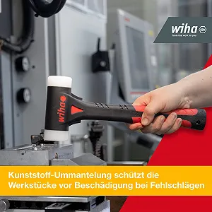 Безынерционный мягкий молоток Wiha FibreBuzz 44598 40 мм 320 мм с полиамидной головкой и ручкой из стекловолокна цена на synthetic.ua - Фото 1 Безынерционный мягкий молоток Wiha FibreBuzz 44598 40 мм 320 мм с полиамидной головкой и ручкой из стекловолокна synthetic.ua - Фото 1