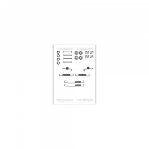 Комплект принадлежностей, тормозные колодки TRISCAN 8105 162541 для, задний мост - Фото 1