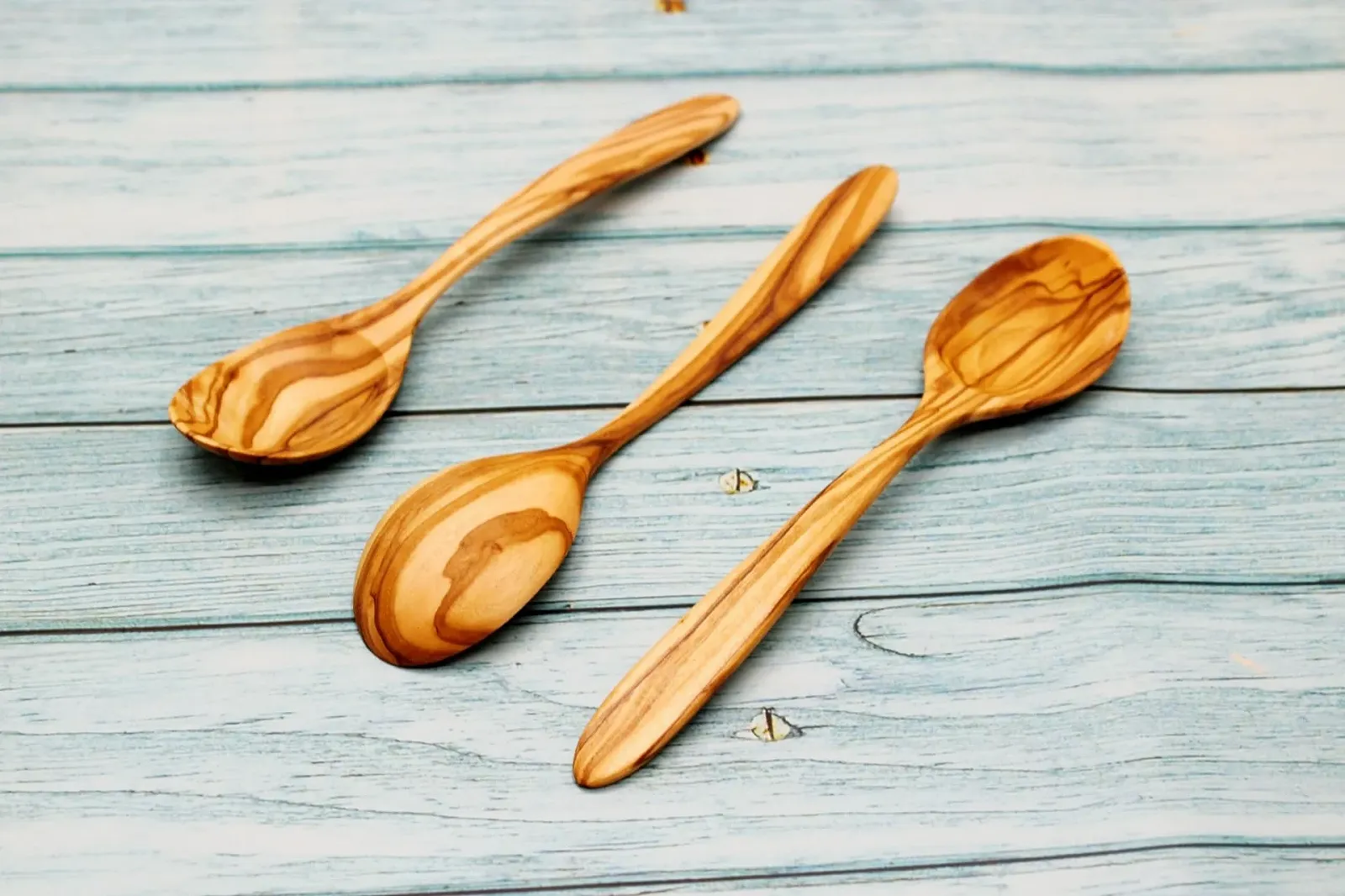 Ложка Столова DAGDEG, 3 шт, Дерево оливи, 20 см, Ручна робота, фото №4