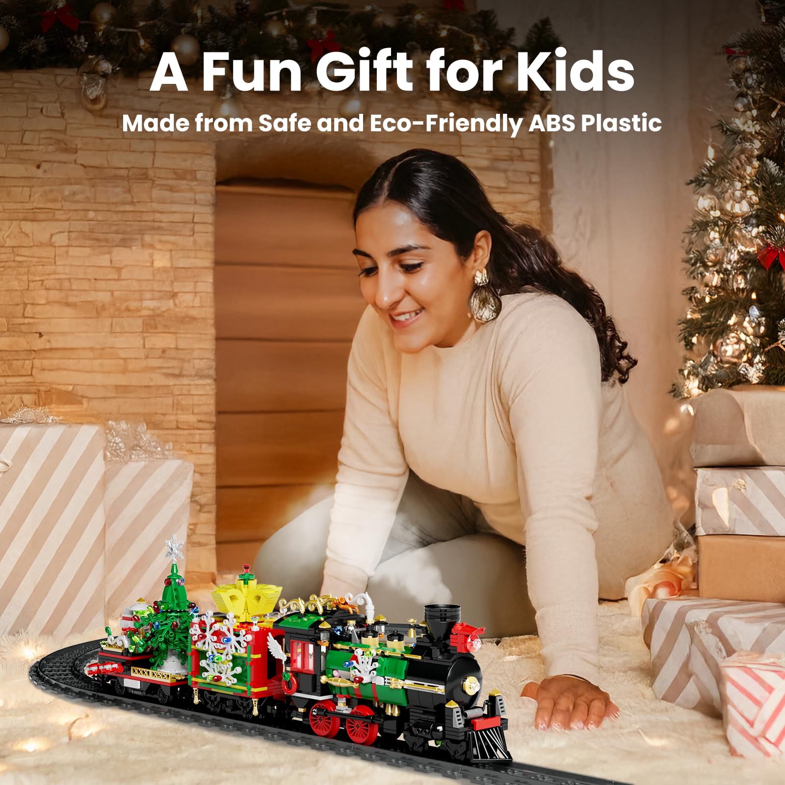 Конструктор Mould King Christmas Train 12012s 1457 деталей, фото №5