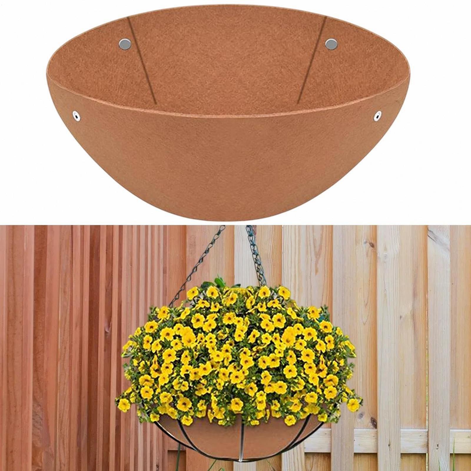 Вкладиші для підвісних кошиків 3 штуки Круглі Повстяні багаторазові Товсті, фото №9