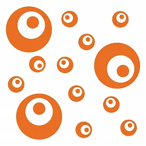 Купити Наклейки для стін kleb-Drauf 13 Retro Dots Помаранчевий глянець - Фото 1 Наклейки для стін kleb-Drauf 13 Retro Dots Помаранчевий глянець - Фото 1