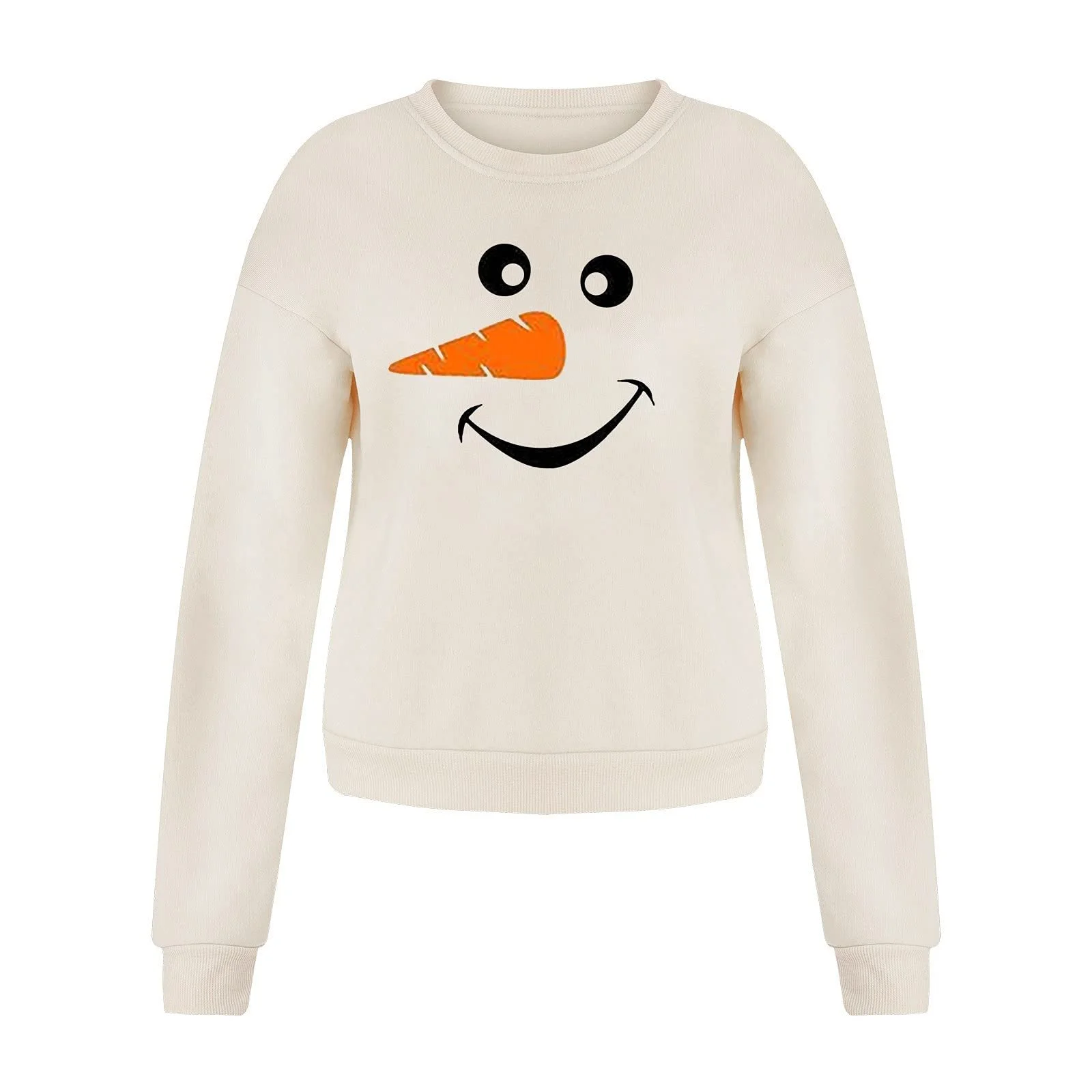 Рождественский джемпер Женский Свитшот с рождественским принтом Круглый вырез Длинный рукав Рождественская рубашка Рождественские свитшоты для женщин Рождественская футболка для девочек-подростков, фото №3