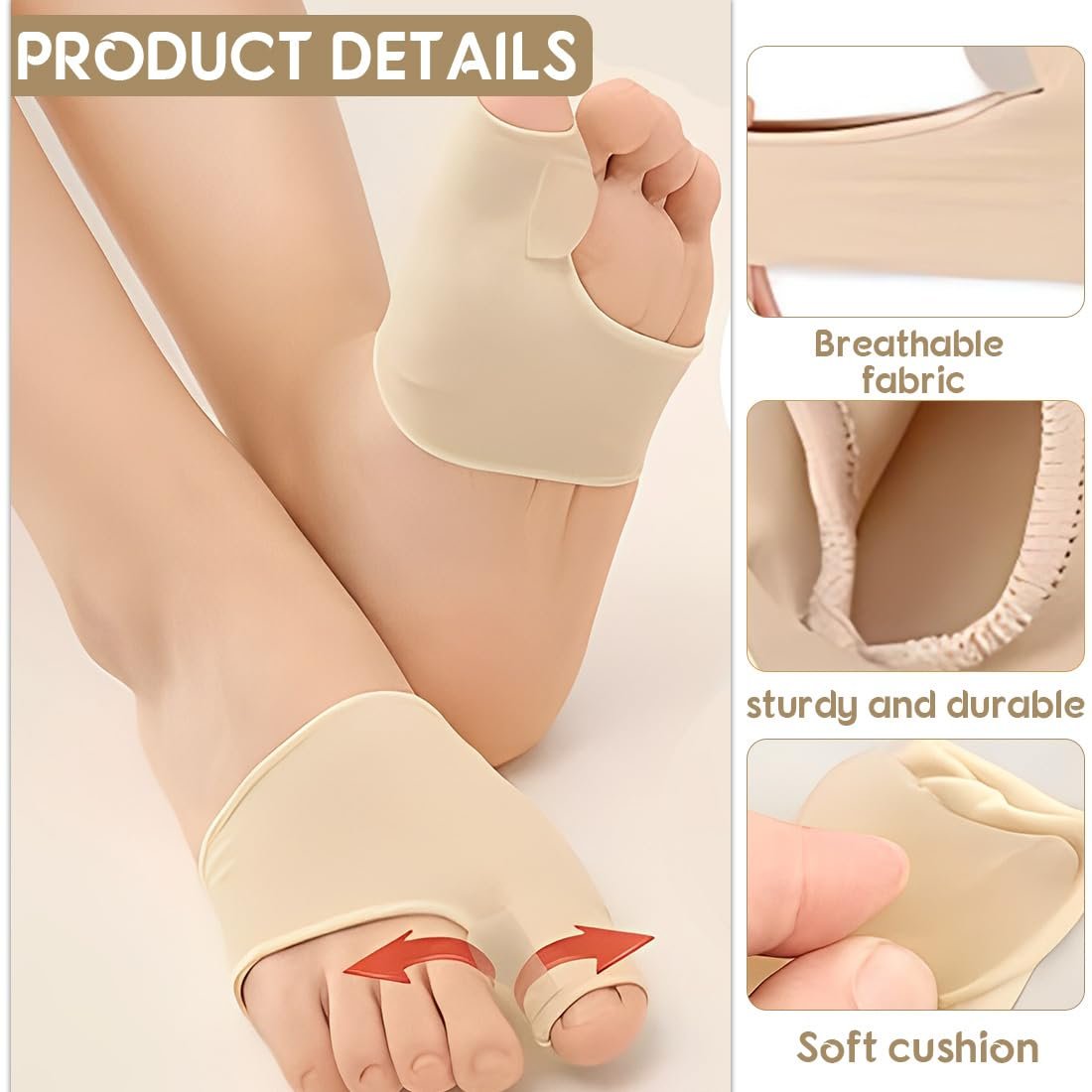 Пов'язка Захисна для великого пальця стопи 2шт з гелевим захистом, фото №6