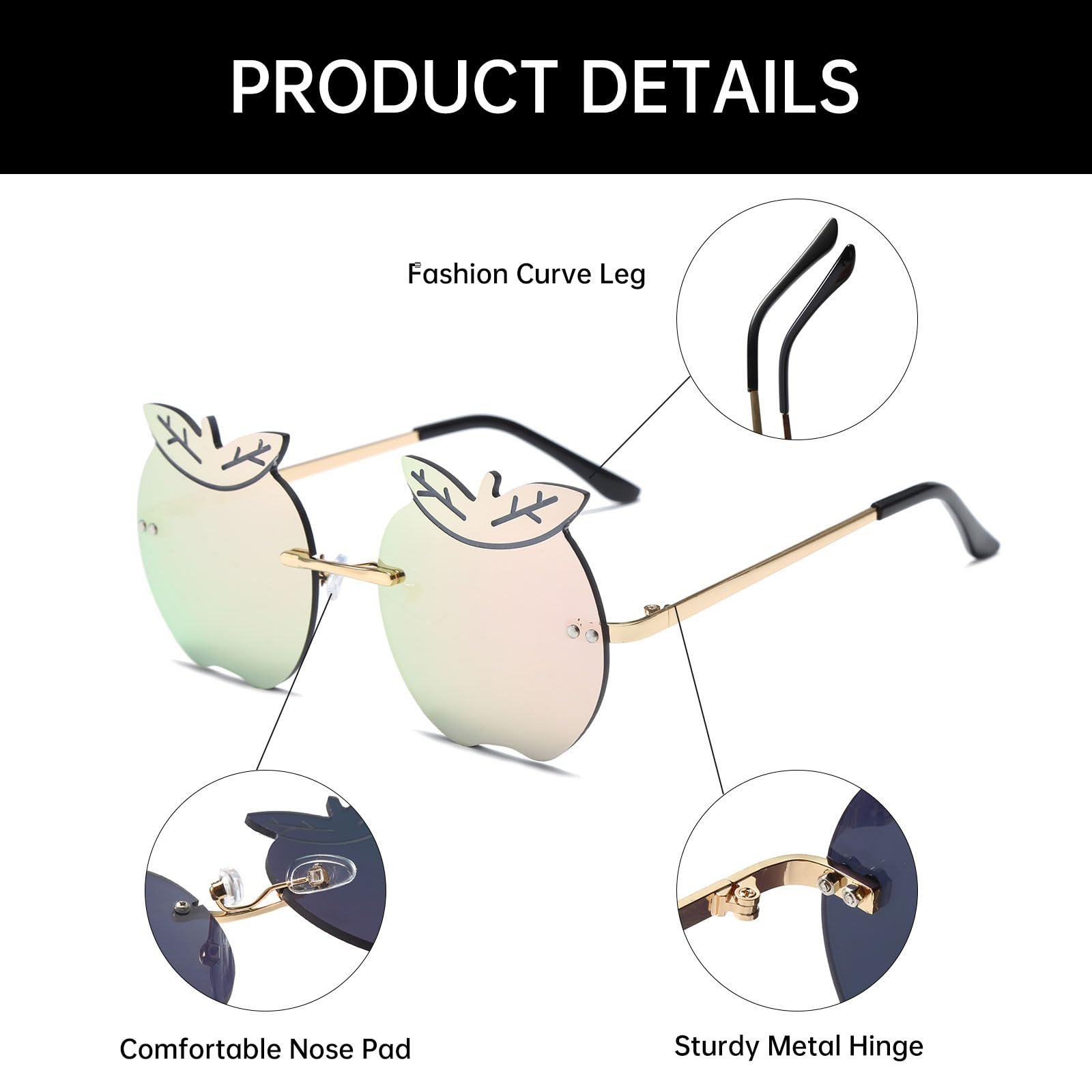 Сонцезахисні окуляри YAMEIZE Без оправи, фото №4