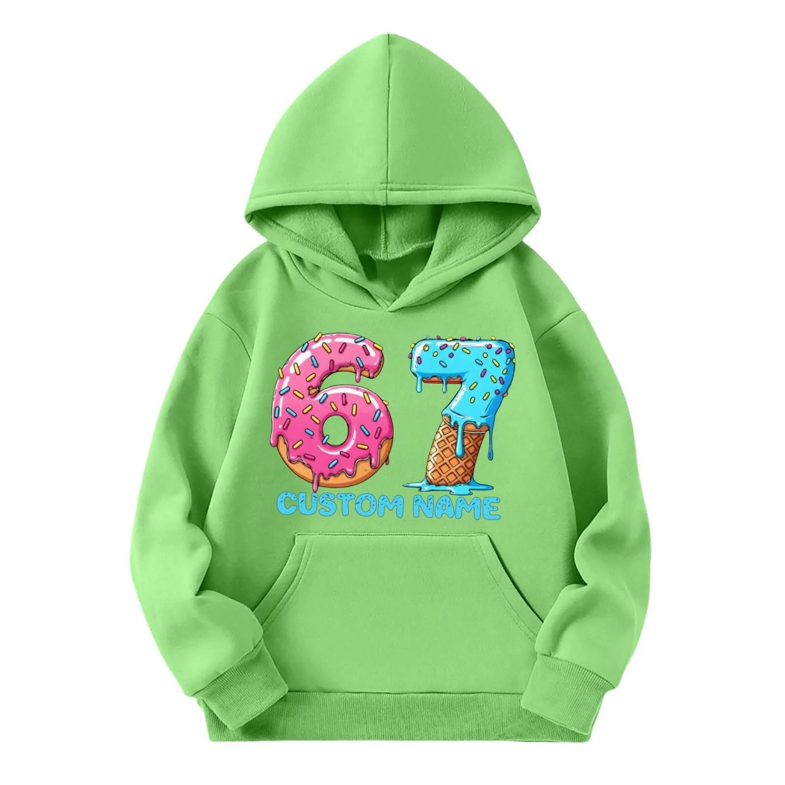 Худи Generisch для девочек, детский удобный мягкий теплый дышащий пуловер с графикой, повседневная модная толстовка с длинными рукавами, фото №1