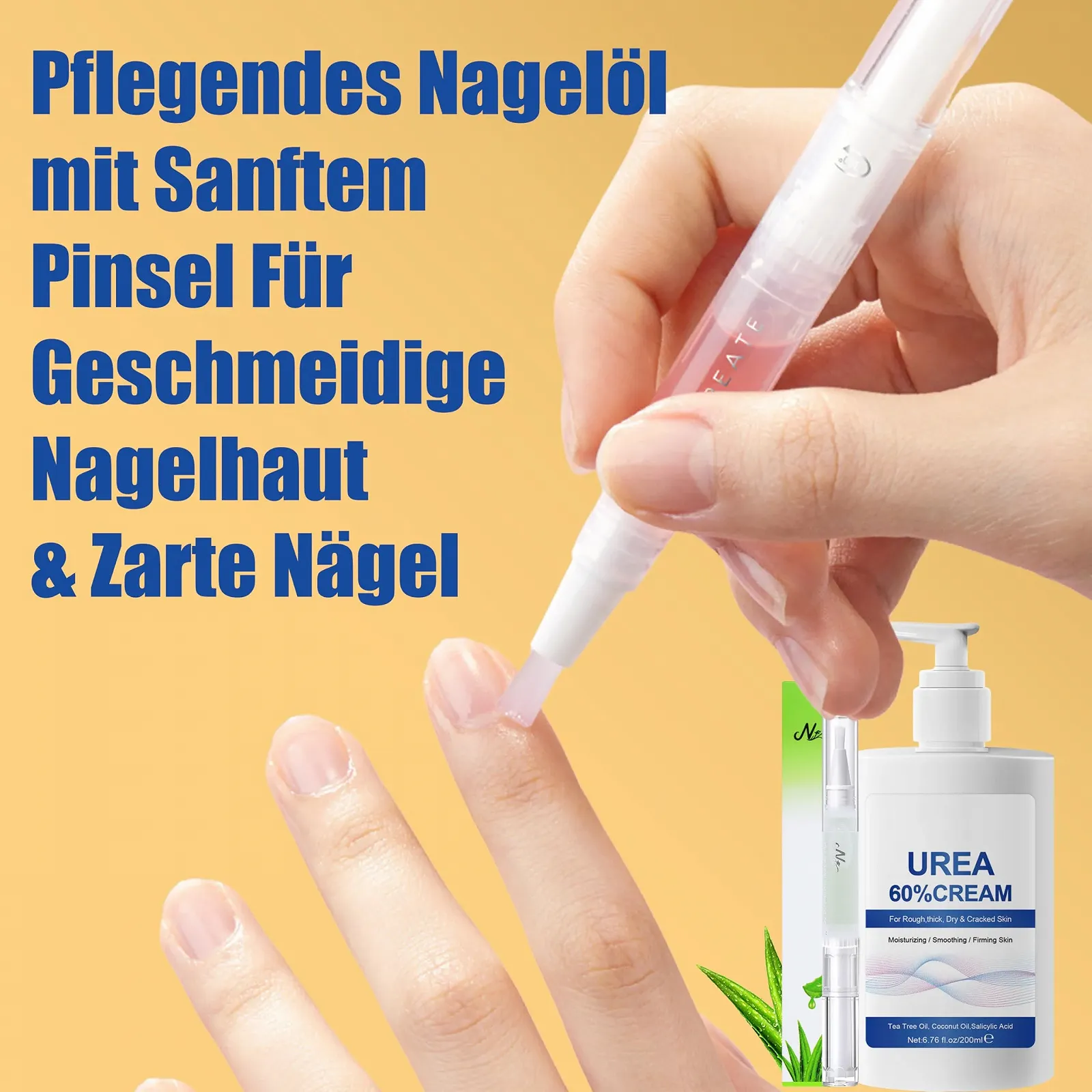 Набор для ухода за ногами: Крем с мочевиной 60% 200 мл и масло для ногтей с алоэ вера, фото №6