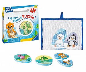 Пазл для ванны Ravensburger ministeps Plitsch-Splash Favourite Animals 4589 10 деталей от 1 года synthetic.ua - Фото 1