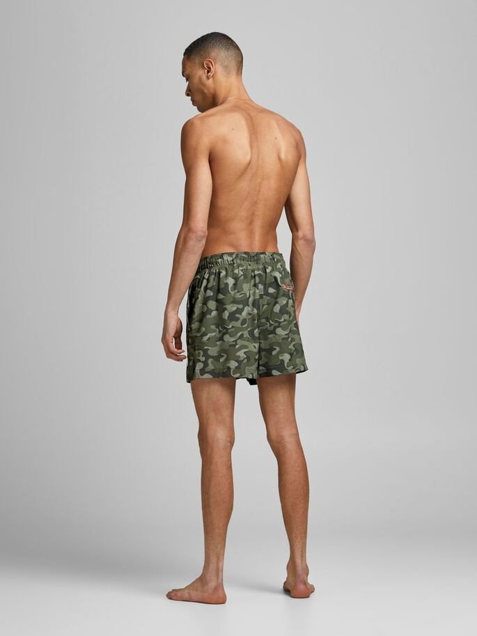 Шорти для плавання JJIMAUI JJSWIMSHORTS ST CAMO PRINT 12186940 Forest Night Jack&Jones Хакі L, фото №2