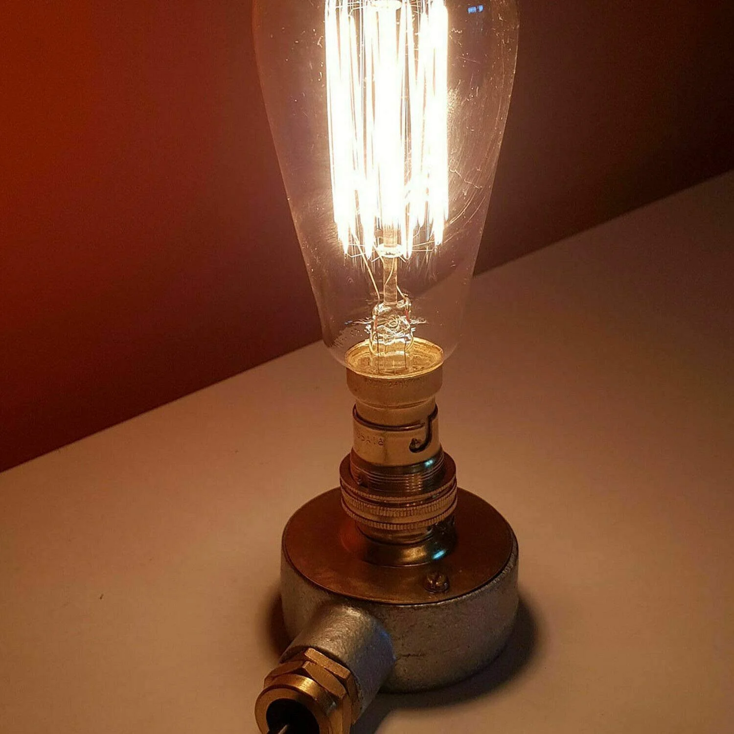 Настільна лампа Dc Voltage Retro Water Pipe Steampunk B22 Iron, фото №5