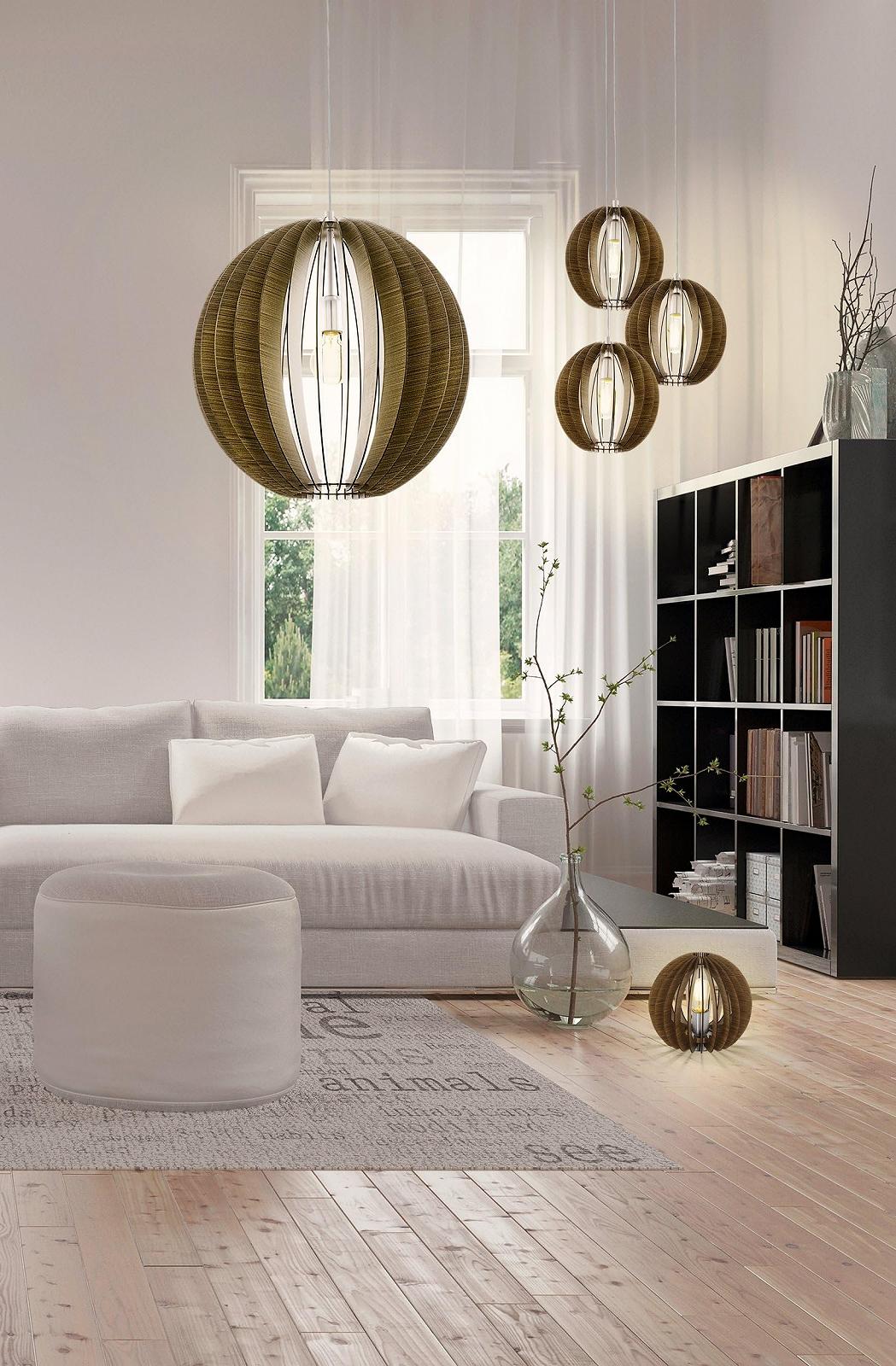 Настільна лампа Cossano сталь дерево E27 60 Вт темно-коричнева, фото №3