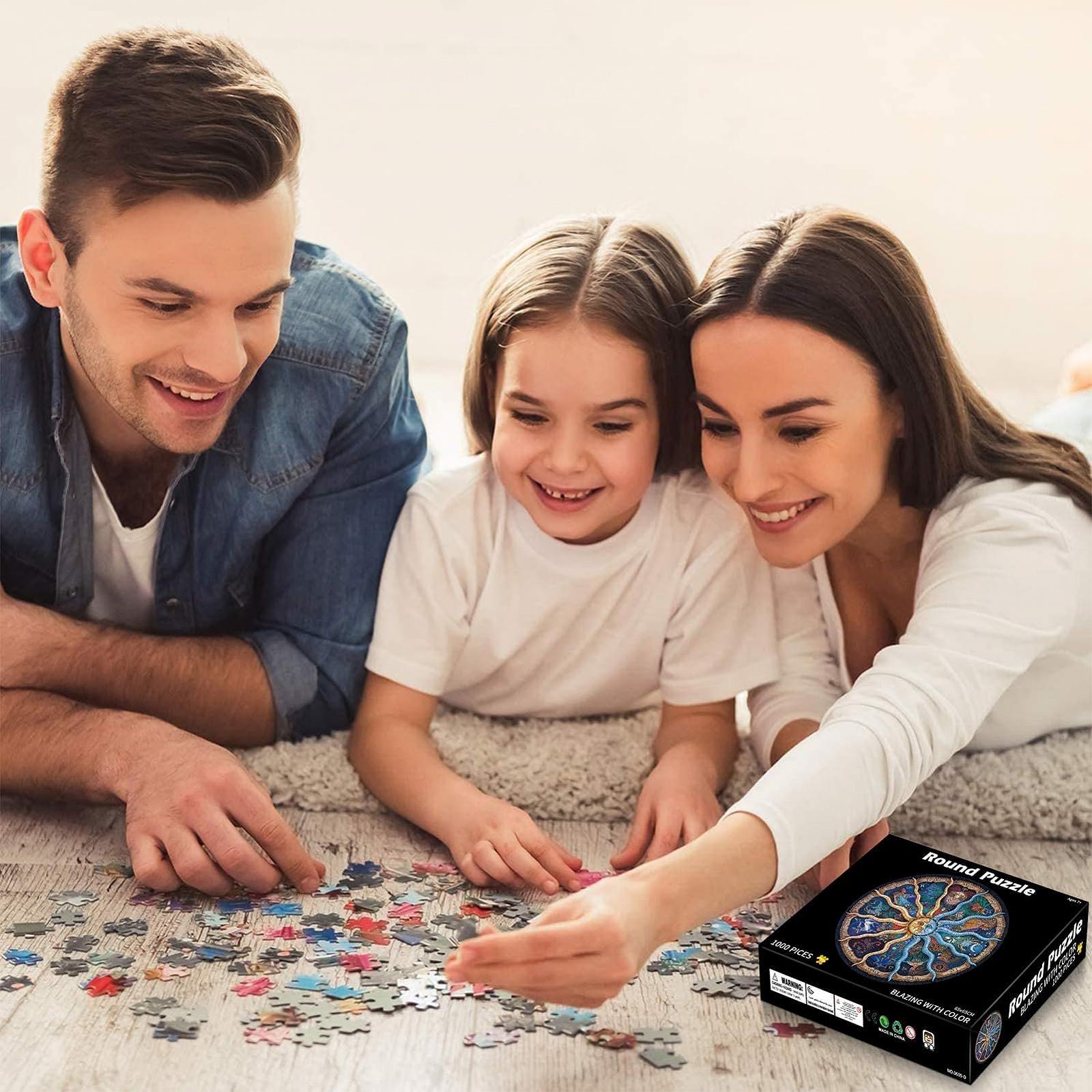 Пазл круглий 1000 елементів антистрес освітній, фото №7