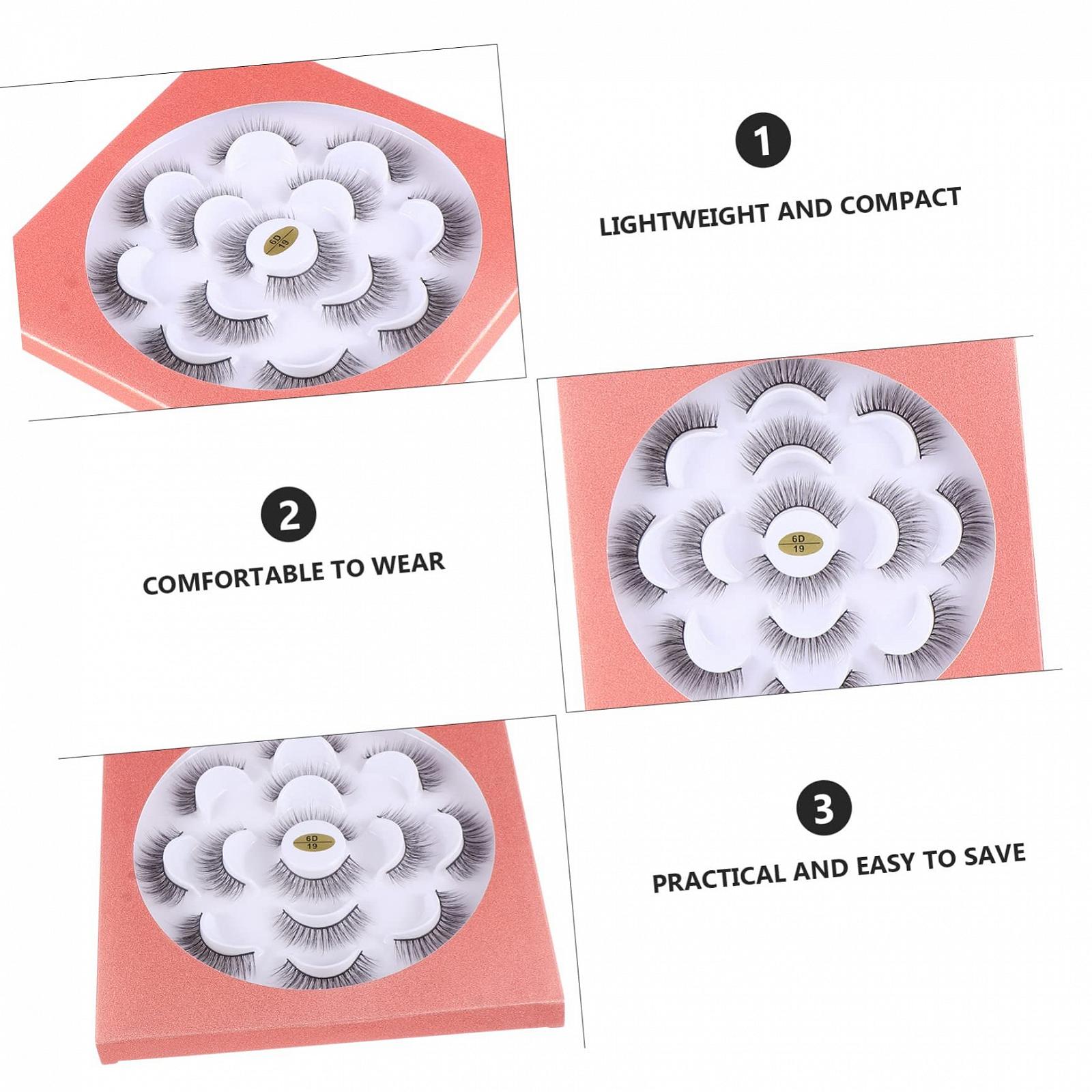 Косметика Angoily 7 Paare Фальшиві Вії 6d Синтетичні Натуральні Нарощені Чорні, фото №4