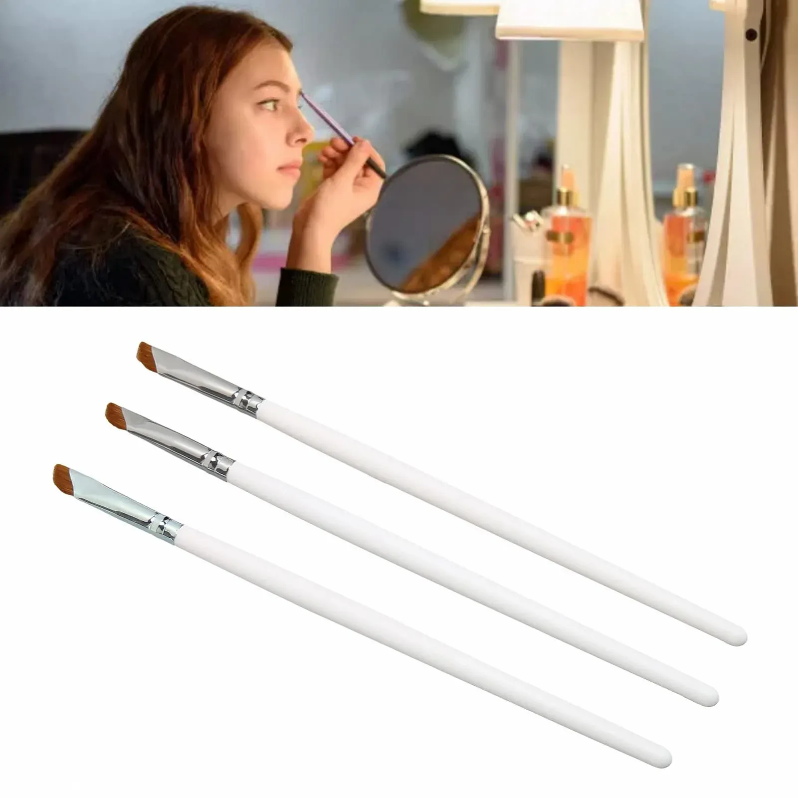 Набір пензлів для підводки очей, скошена, фото №4 Набір пензлів для підводки очей, скошена, фото №4